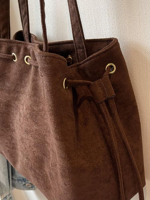 Women's Retro Drawstring Tote Bag