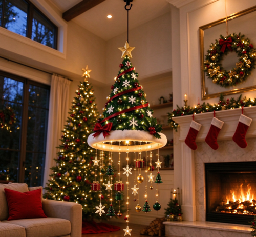 Santa Hat Hanging Chandelier