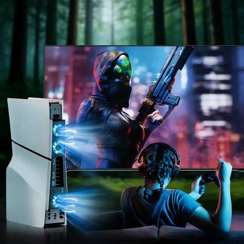 PS5 Slim Cooling Fan with LED‑Light