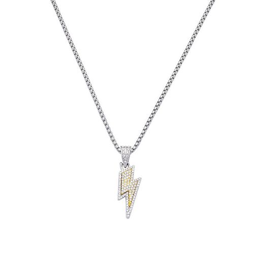 Hip Hop Lightning Pendant Necklace