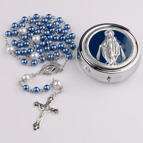 Virgin Mary Alloy Rosary Beads