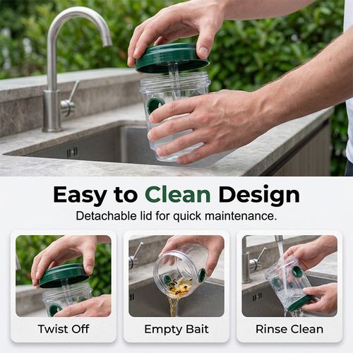 Solar-powered hanging wasp trap