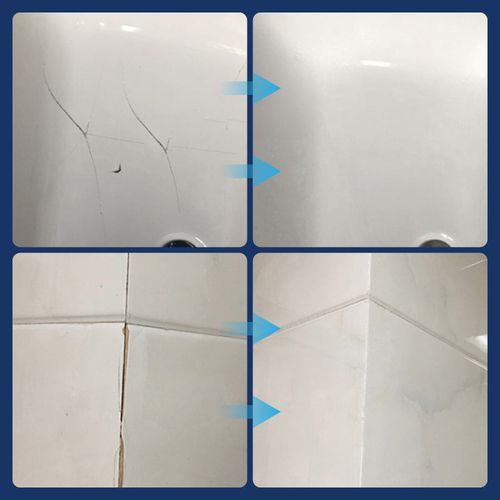 💧Multi-functional waterproof and anti-corrosion repair adhesive🔥 (suitable for ceramic floor tiles, walls, and kitchen countertops) saves time and costs.