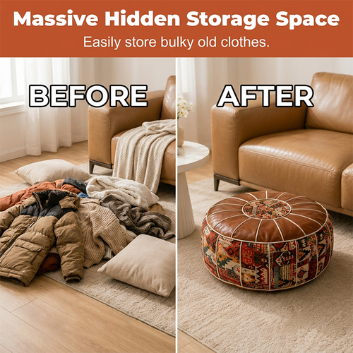 Multifunctional Storage Ottoman Pouf