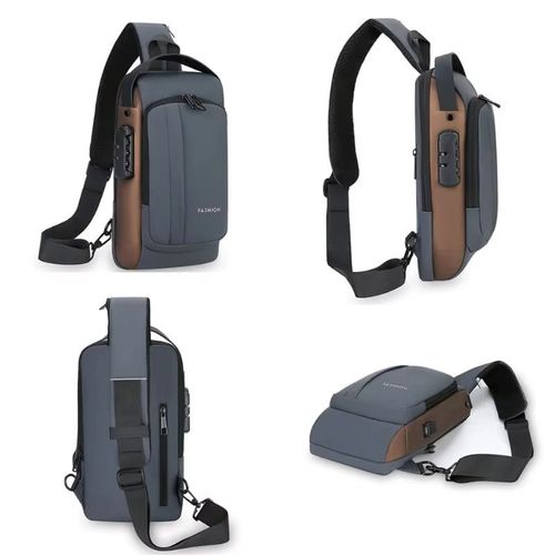 USB Charging Sport Sling Anti-theft Shoulder Bag