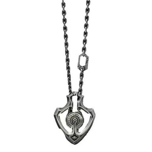 Shuttler Mechanical Rotatable Gear Pendant Necklace