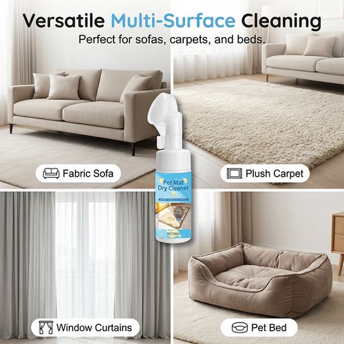 Waterless Foaming Cleaner For Pet Pads With Brush