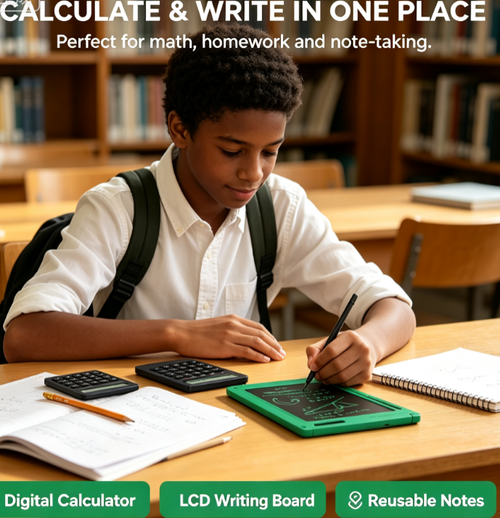 Calculator with Writing Tablet