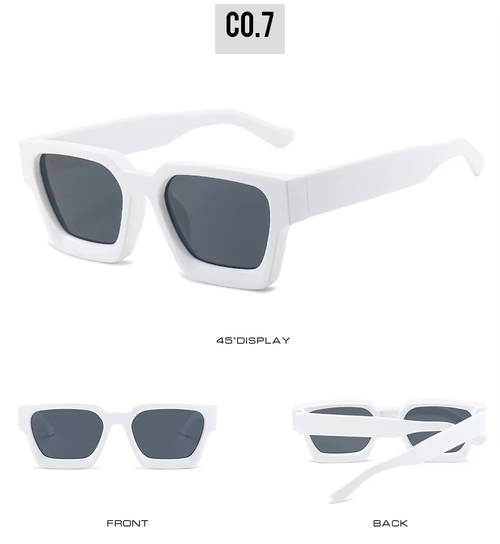 High Quality Square Black Sunglasses Shades Luxury Vintage Sun Glasses 2024 Men Women Chunky Fashion Trendy Shades LOGO Custom
