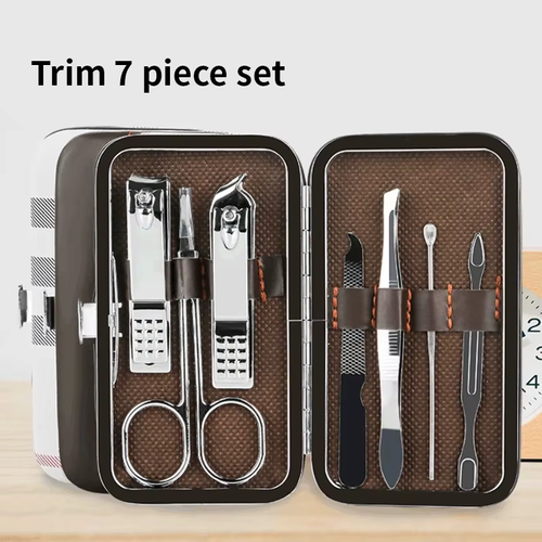Home 7-piece stainless steel nail trimming and beauty manicure set