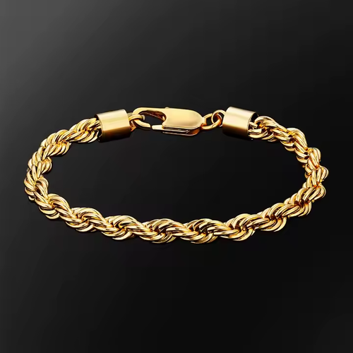 Hip Hop Hipster Accessories Fashion Stainless Steel Bracelets Statement 6mm Twist Chain Bracelet for Women Men