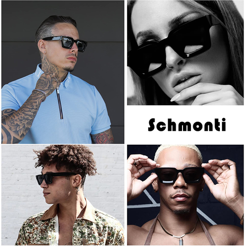 High Quality Square Black Sunglasses Shades Luxury Vintage Sun Glasses 2024 Men Women Chunky Fashion Trendy Shades LOGO Custom