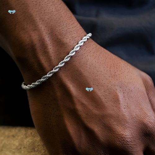Hip Hop Hipster Accessories Fashion Stainless Steel Bracelets Statement 6mm Twist Chain Bracelet for Women Men