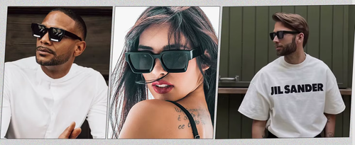 High Quality Square Black Sunglasses Shades Luxury Vintage Sun Glasses 2024 Men Women Chunky Fashion Trendy Shades LOGO Custom