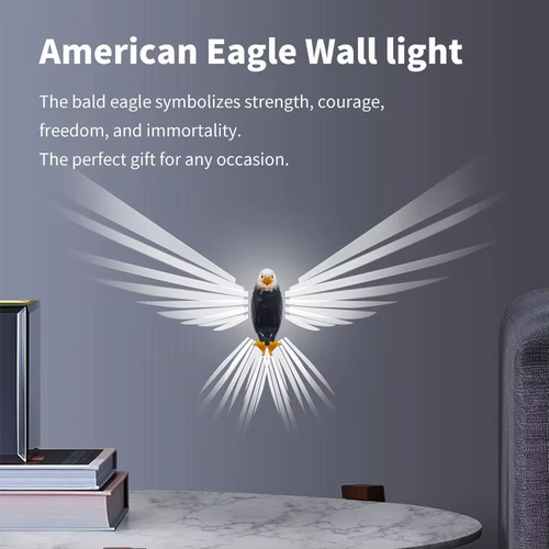 Eagle-style cool LED night light, warm color, wall-mounted bedroom light, suitable for Halloween, Christmas and daily use