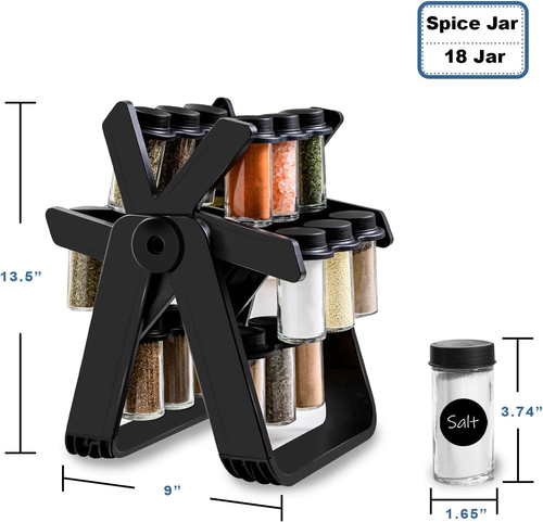 Ferris wheel rotating kitchen dedicated glass spice bottle storage rack