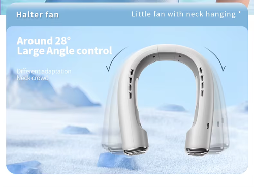 New Design Neck Fan Rechargeable Bladeless Ventilador Electric Powered Mini Neck Hanging Fan Portable Neck Cooling Fan