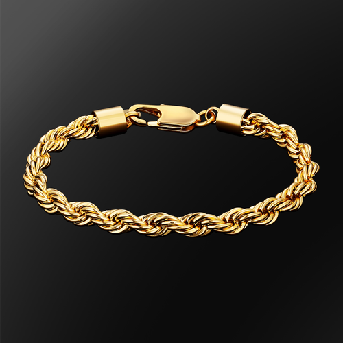 Hip Hop Hipster Accessories Fashion Stainless Steel Bracelets Statement 6mm Twist Chain Bracelet for Women Men