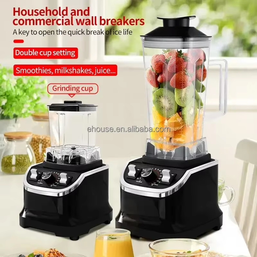 Commercial Electric Juicer Blender Grinder Big Capacity Table Structure Smoothie Maker Household Use Vetable Fruit Accessory（0.8L+2.5L）