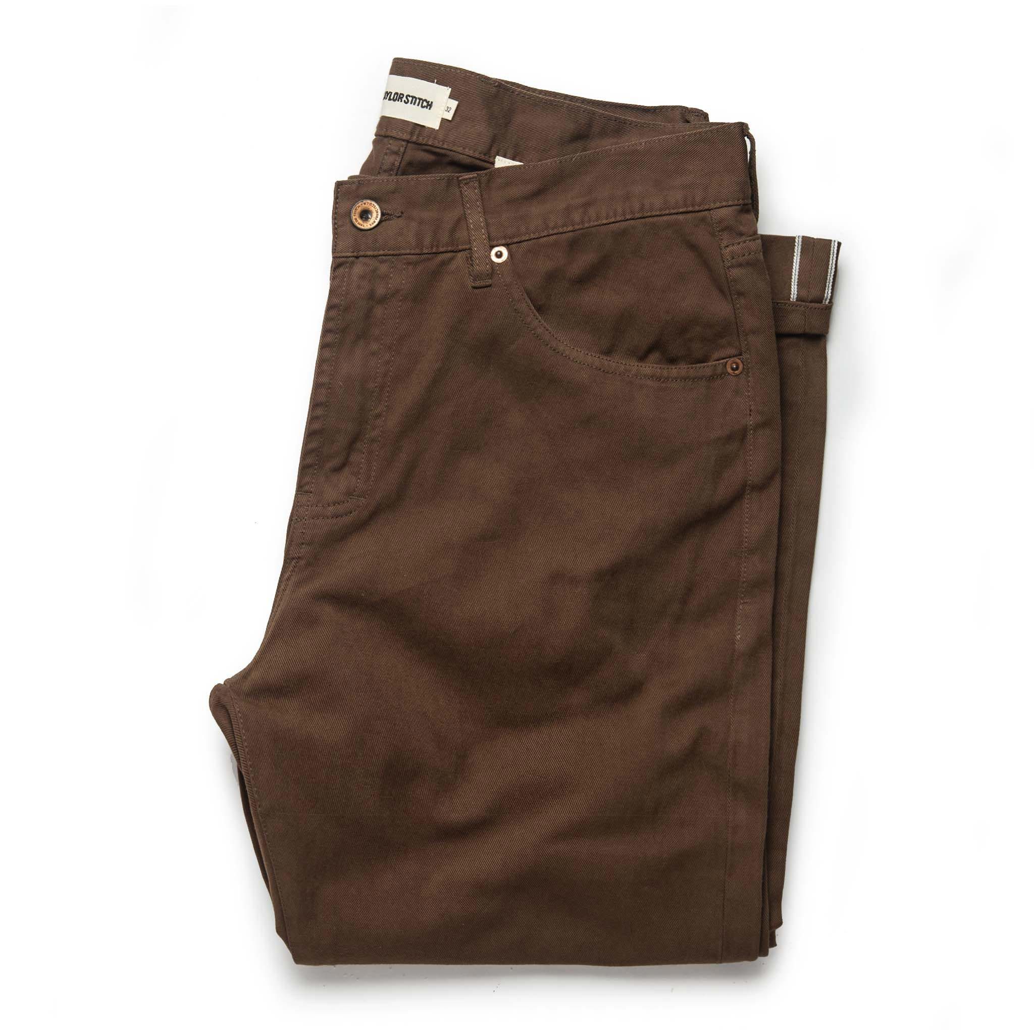 Avonw Democratic All Day Pant in Espresso Selvage