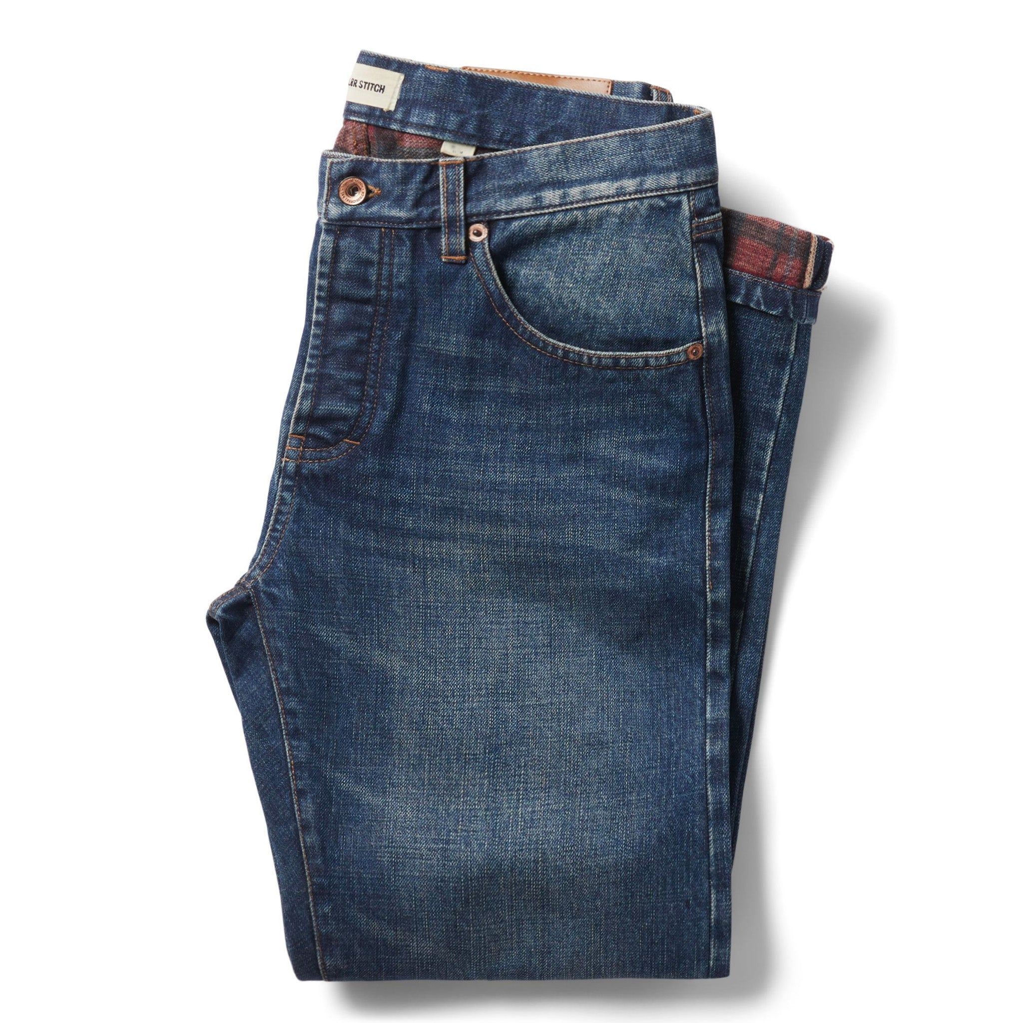 Avonw Democratic Brushed Back Jean in Sawyer Wash Organic Selvage