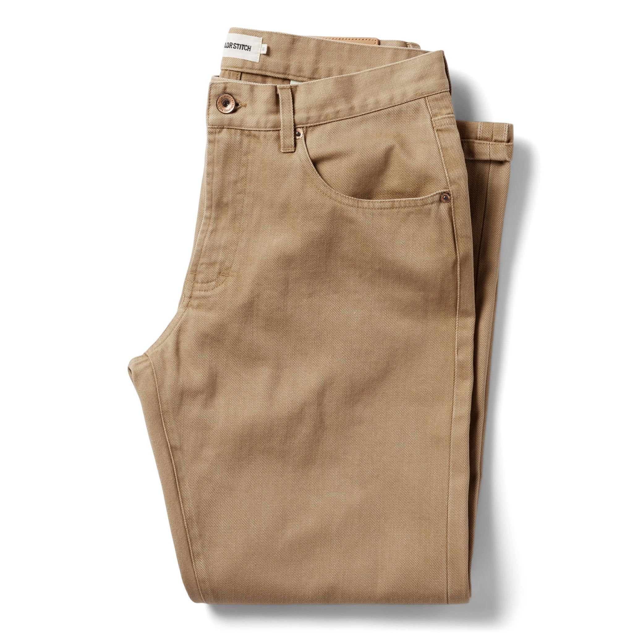 Avonw Democratic All Day Pant in Washed Tobacco Selvage