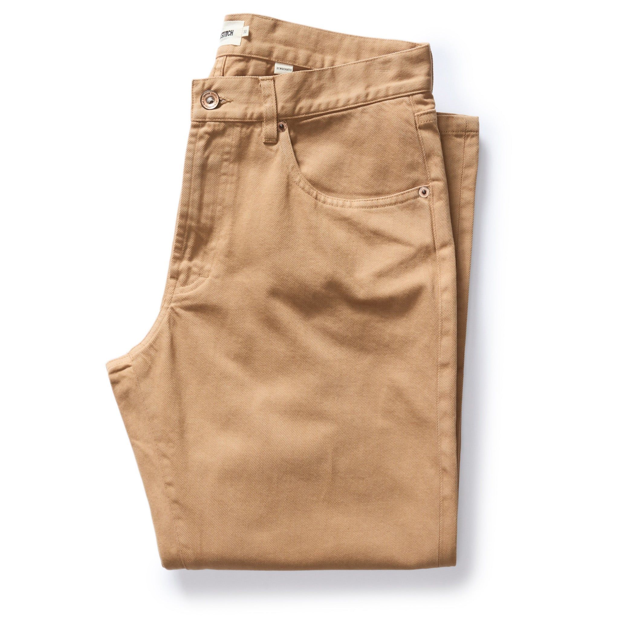 Avonw Democratic All Day Pant in Tobacco Selvage Denim