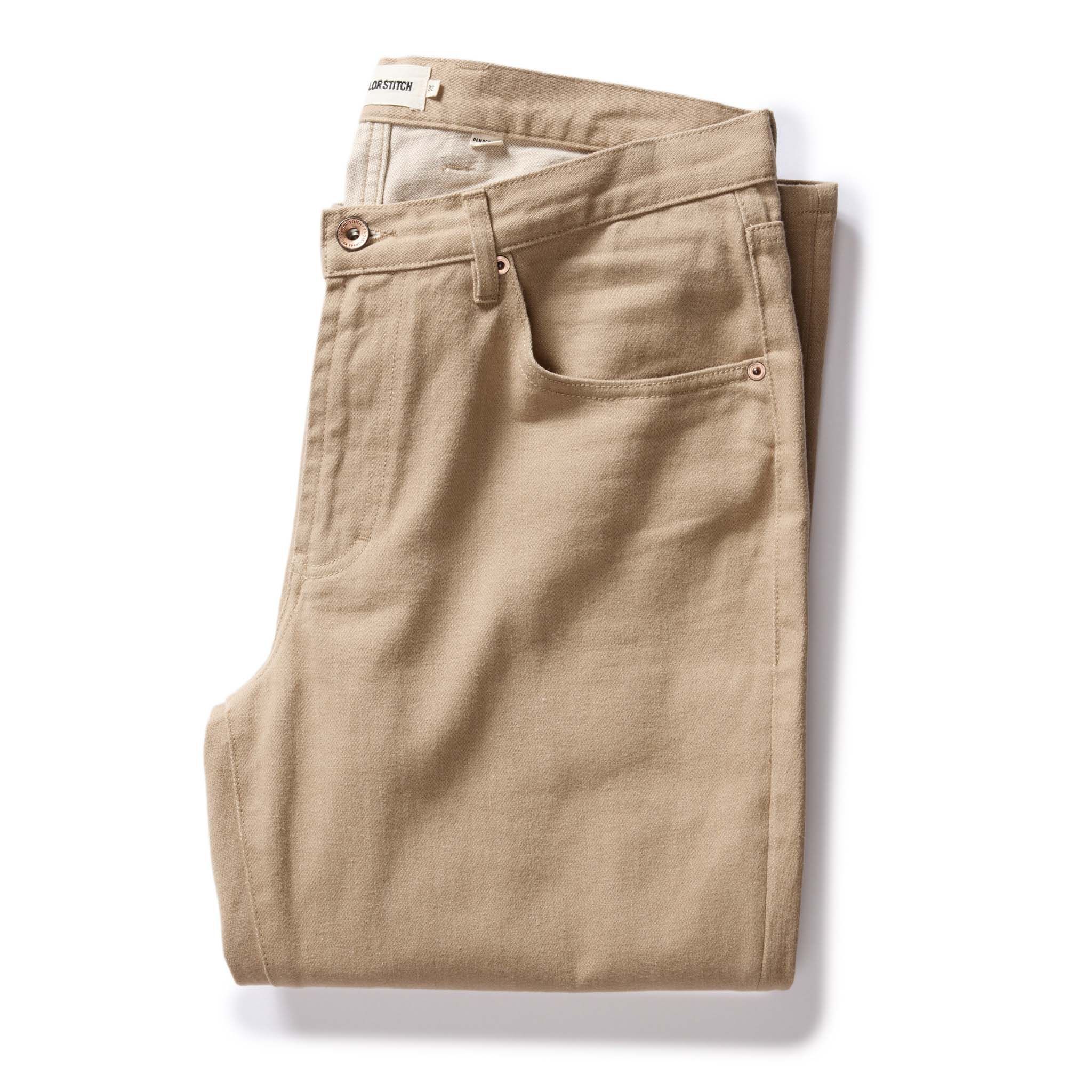 Avonw Democratic All Day Pant in Light Khaki Broken Twill