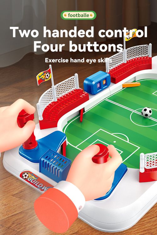 2 Player Battle Tabletop Soccer Game Interactive Table Football Board Toy for Kids