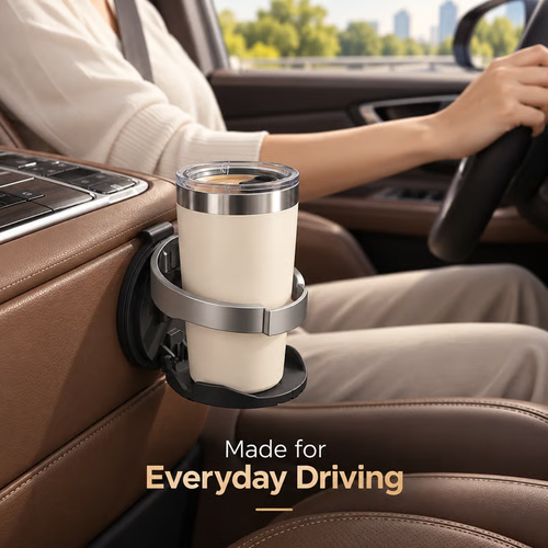 🚗 Universal Foldable Car Cup Holder with Hook