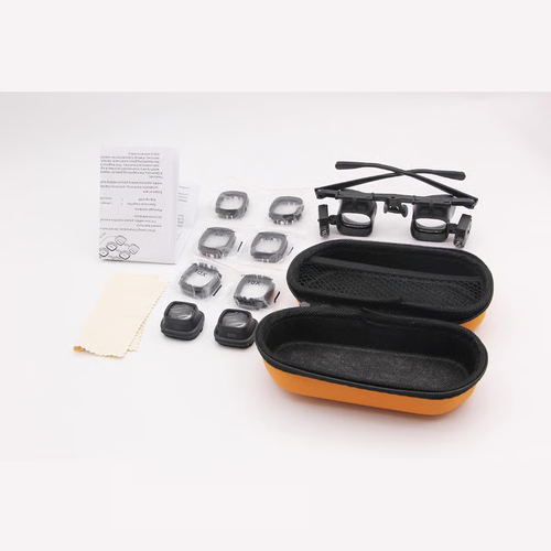 Head-Mounted Magnifier with LED Light