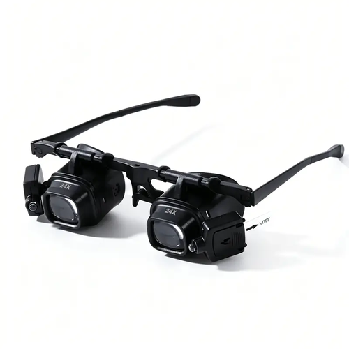 Head-Mounted Magnifier with LED Light