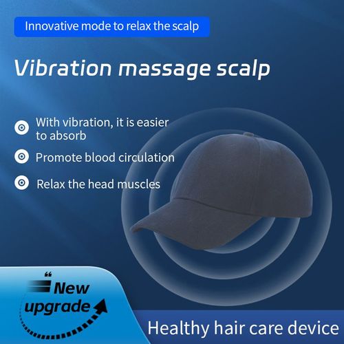 ✨ Red and blue light hair growth cap With Vibration Massage