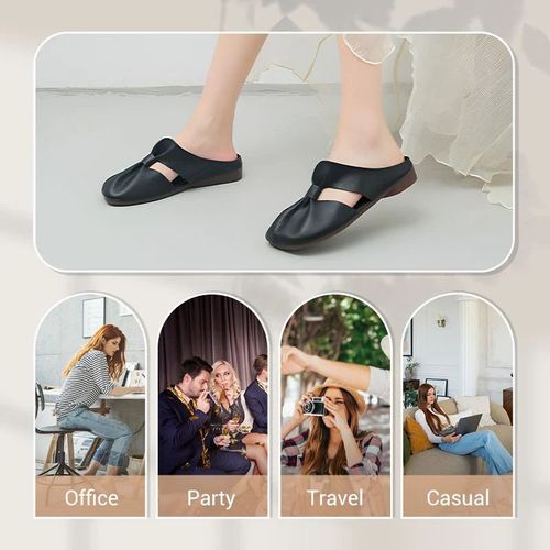 🔥Women's Soft Sole Knot Mules(US 6-6.5-EU 37 White)