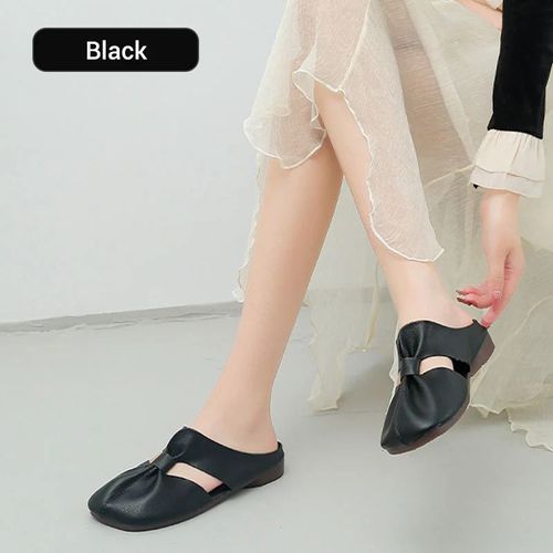 🔥Women's Soft Sole Knot Mules(US 6-6.5-EU 37 White)