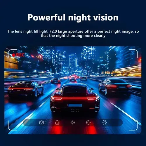 Dash Cam Front and Inside, HD 1080P Recording Car DVR Cam with 170° Wide Angle