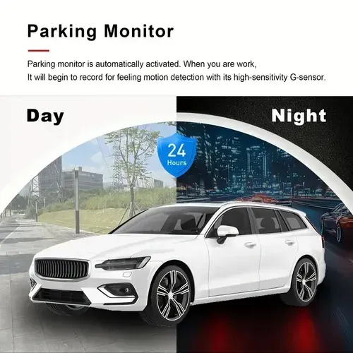 Dash Cam Front and Inside, HD 1080P Recording Car DVR Cam with 170° Wide Angle