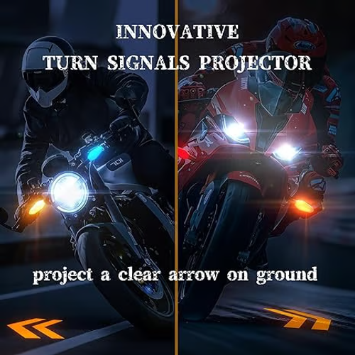 Motorcycle projection turn signals