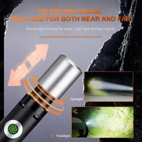 Arc Electric Shock Flashlight Rechargeable Self-defense Torch Lights for Home
