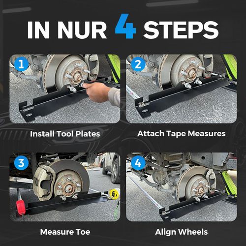 Stainless Steel Wheel Alignment Tool Plate-1Pair