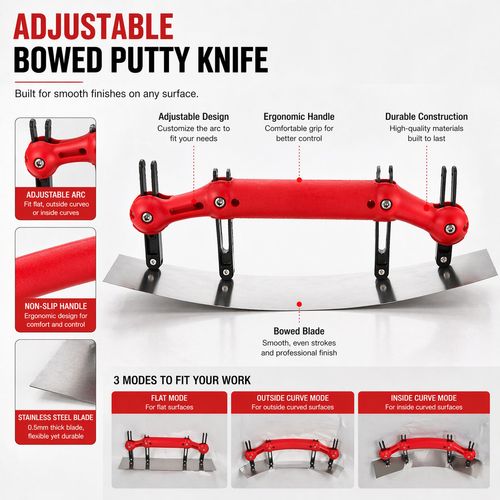 Adjustable external corner putty scraping tool