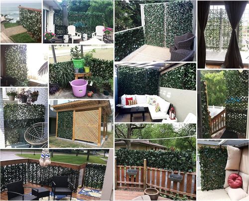 Artificial ivy retractable fence privacy screen