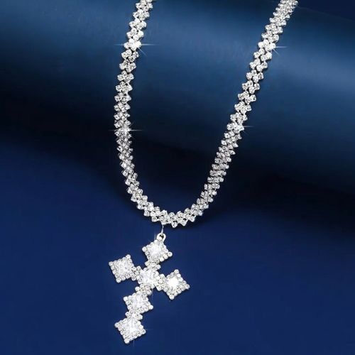 Rhinestone Cross Necklace