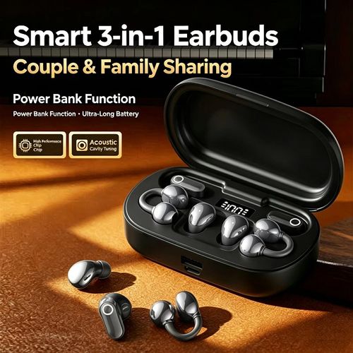 3-in-1 Wireless Earbuds with Digital Display