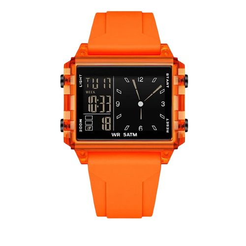 Water‑Resistant Transparent Digital Watch