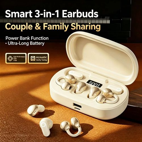 3-in-1 Wireless Earbuds with Digital Display