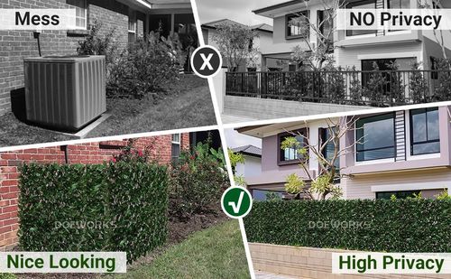Artificial ivy retractable fence privacy screen