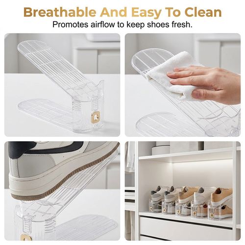 Adjustable Double-Decker Shoe Organizer