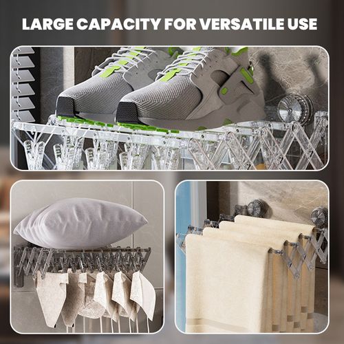 New style foldable suction cup sock drying rack