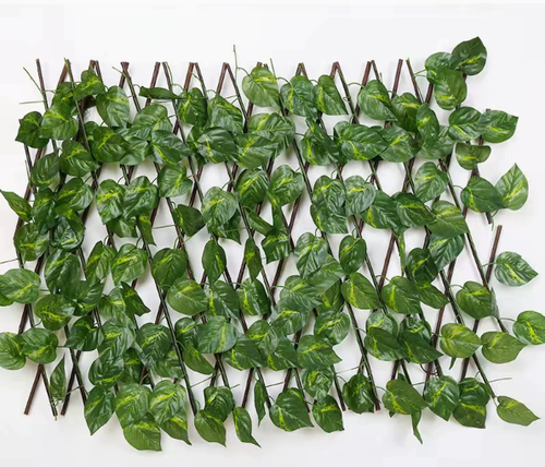 Artificial ivy retractable fence privacy screen